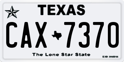 TX license plate CAX7370