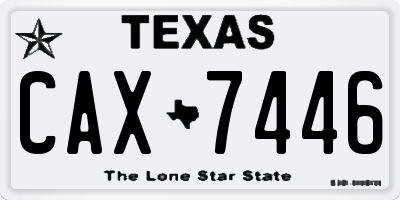 TX license plate CAX7446
