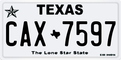 TX license plate CAX7597