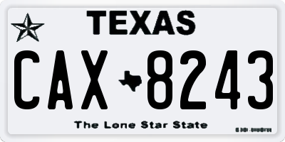 TX license plate CAX8243