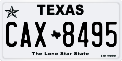 TX license plate CAX8495