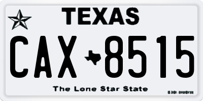 TX license plate CAX8515