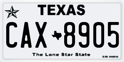 TX license plate CAX8905