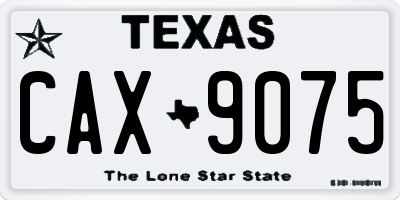 TX license plate CAX9075