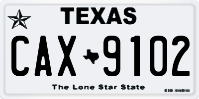 TX license plate CAX9102