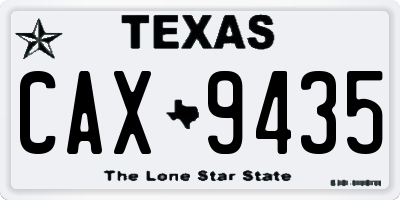 TX license plate CAX9435
