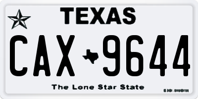 TX license plate CAX9644