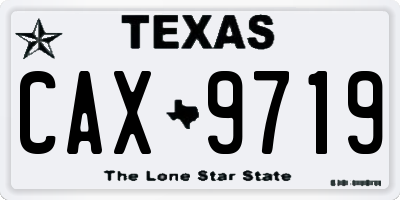 TX license plate CAX9719