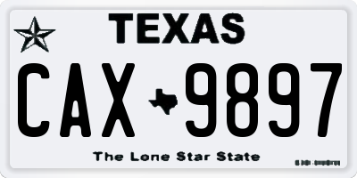 TX license plate CAX9897