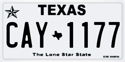 TX license plate CAY1177