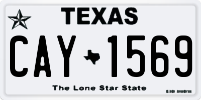 TX license plate CAY1569