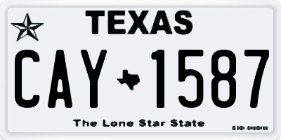TX license plate CAY1587