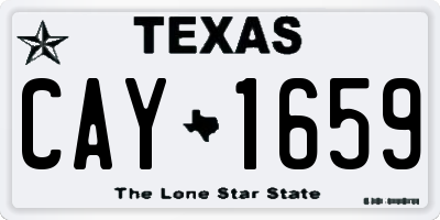 TX license plate CAY1659