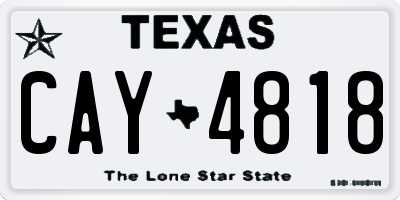 TX license plate CAY4818