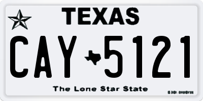 TX license plate CAY5121