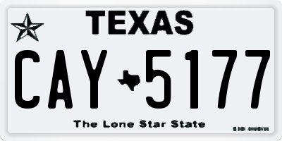 TX license plate CAY5177