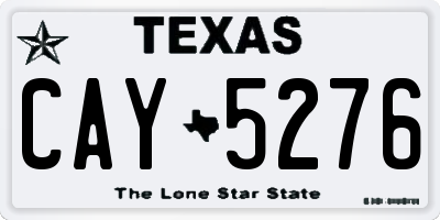 TX license plate CAY5276