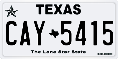 TX license plate CAY5415