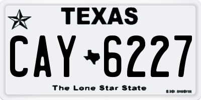 TX license plate CAY6227