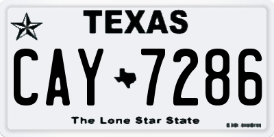 TX license plate CAY7286