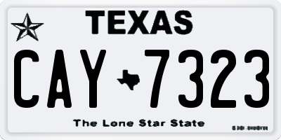 TX license plate CAY7323