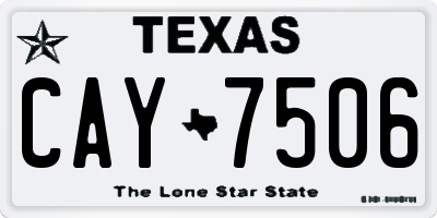 TX license plate CAY7506