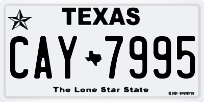 TX license plate CAY7995