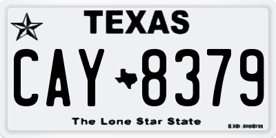 TX license plate CAY8379