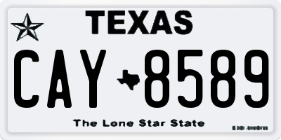 TX license plate CAY8589
