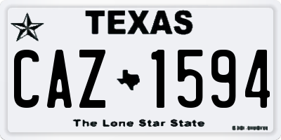 TX license plate CAZ1594
