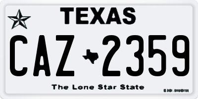 TX license plate CAZ2359