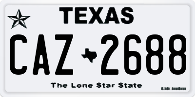 TX license plate CAZ2688