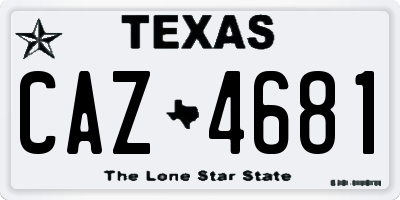 TX license plate CAZ4681