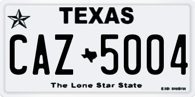 TX license plate CAZ5004