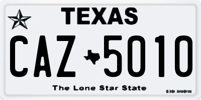 TX license plate CAZ5010