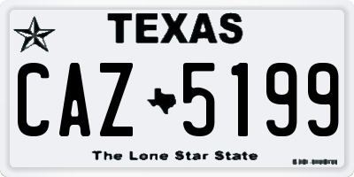 TX license plate CAZ5199