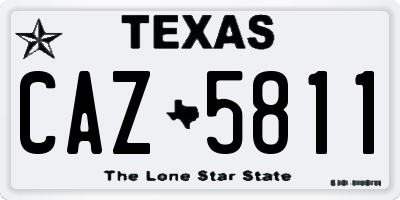TX license plate CAZ5811
