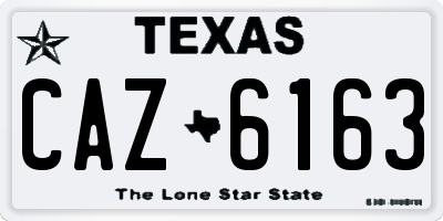 TX license plate CAZ6163