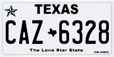 TX license plate CAZ6328