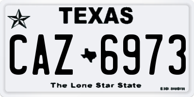 TX license plate CAZ6973