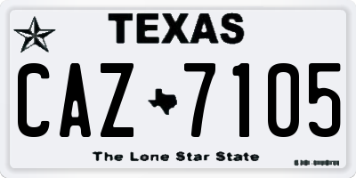 TX license plate CAZ7105
