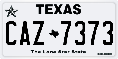 TX license plate CAZ7373