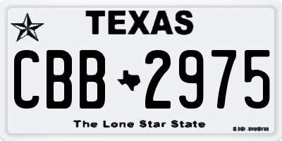 TX license plate CBB2975