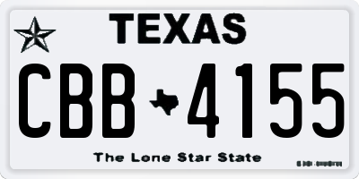 TX license plate CBB4155