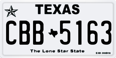 TX license plate CBB5163