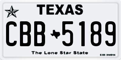 TX license plate CBB5189