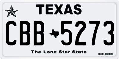 TX license plate CBB5273