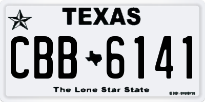 TX license plate CBB6141