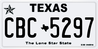 TX license plate CBC5297