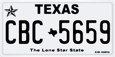 TX license plate CBC5659